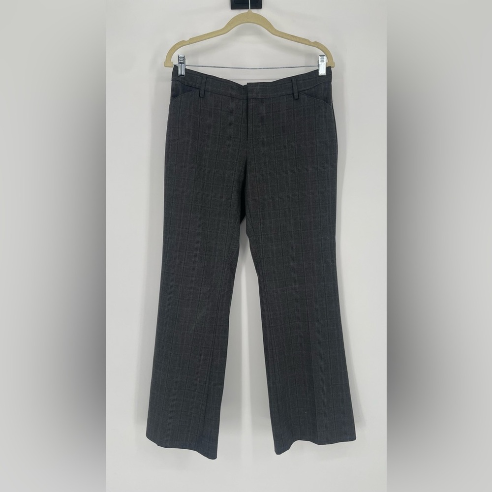 Gap Gray Plaid Jacket Perfect Trouser Classic Stretch Dress Pants